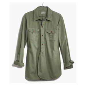 Madewell Olive Button Down Top
